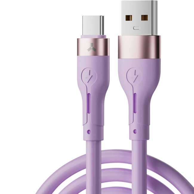 Кабель интерфейсный Accesstyle CC30-S100 Violet (USB Type C - Lightning (8pin))