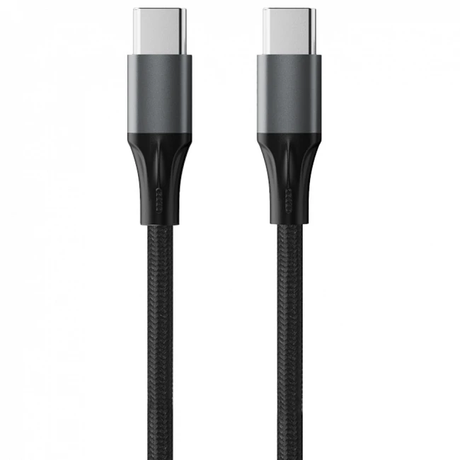 Кабель интерфейсный Accesstyle CC50-F100LED Black (USB Type C - USB Type C)