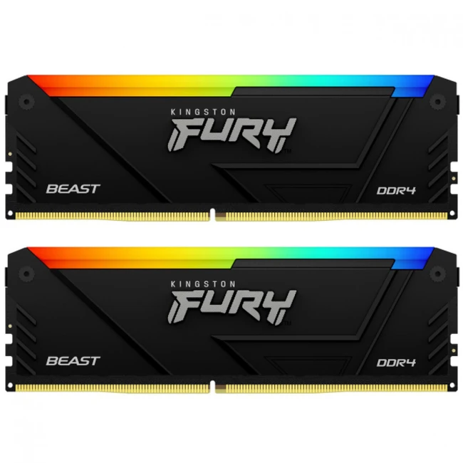 ОЗУ Kingston Fury Beast RGB KF436C17BB2AK2/16 DIMM, DDR4, 16 Гб, 3600 МГц