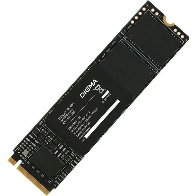 Внутренний жесткий диск Digma Meta M6E DGSM4002TM6ET (SSD (твердотельные), 2 ТБ, M.2, PCIe)