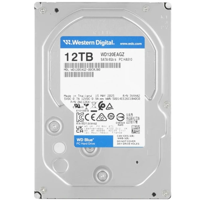 Жесткий диск Western Digital WD120EAGZ HDD (классические), 12 ТБ, 3.5 дюйма, SATA