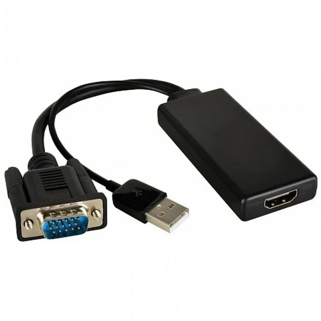 Кабель интерфейсный Kramer Переходник HDMI (F) - VGA (M), Kramer ADC-GM/HF 99-9698002 VGA - HDMI