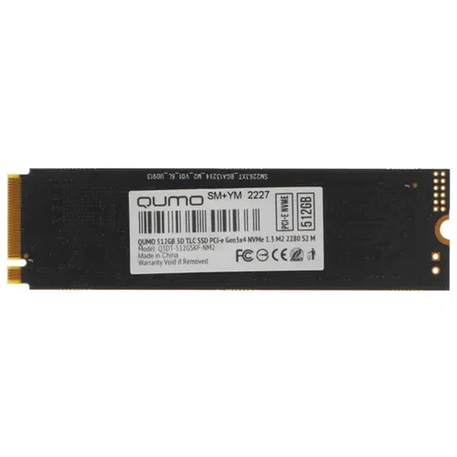 Внутренний жесткий диск Qumo Novation Q3DT-512GHHS-NM2 (SSD (твердотельные), 512 ГБ, M.2, PCIe)