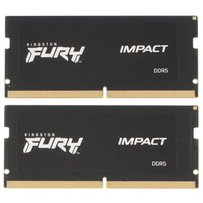ОЗУ Kingston FURY Impact KF548S38IBK2-32 SO-DIMM, DDR5, 32 Гб (2 х 16 Гб), 4800 МГц