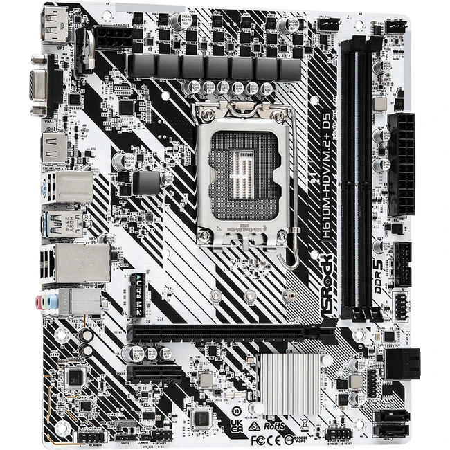 Материнская плата ASRock H610M-HDV/M.2+ D5 90-MXBM50-A0UAYZ Micro-ATX, LGA 1700
