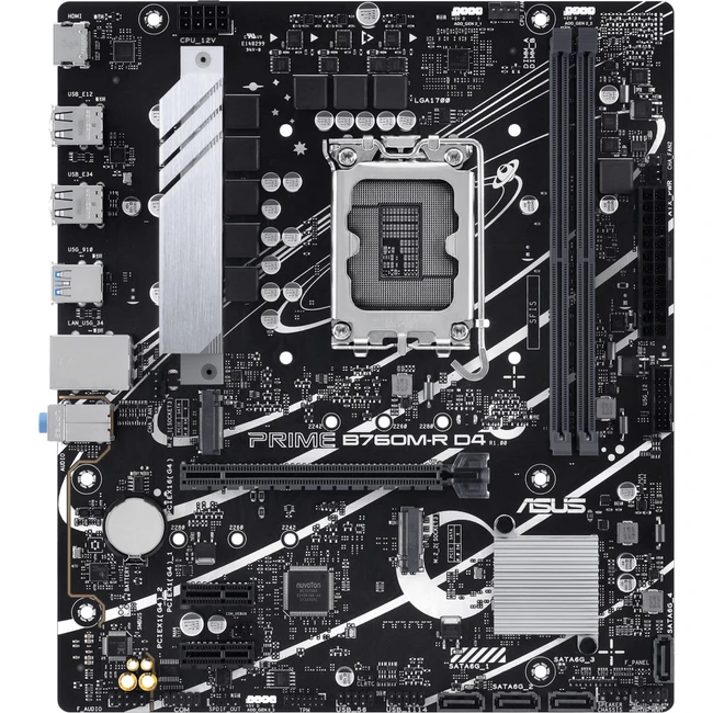 Материнская плата Asus PRIME B760M-R D4 (Micro-ATX, LGA 1700)