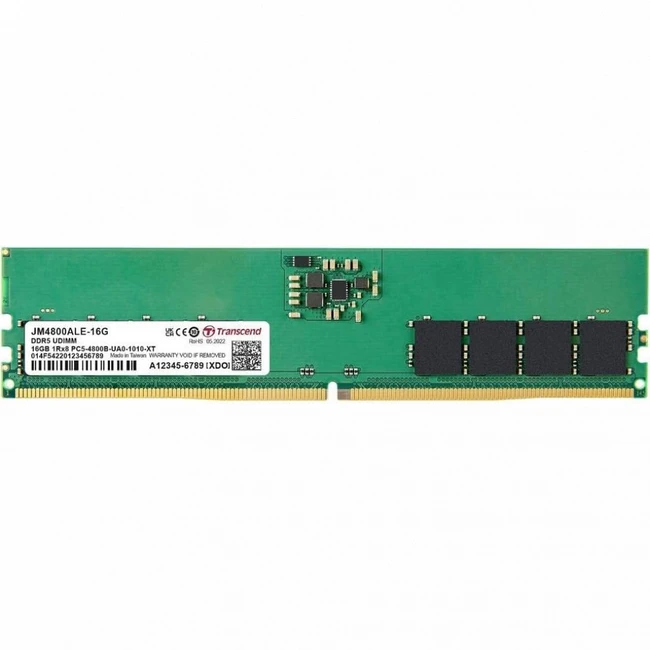 ОЗУ Transcend JM4800ALE-16G DIMM, DDR5, 16 Гб, 4800 МГц