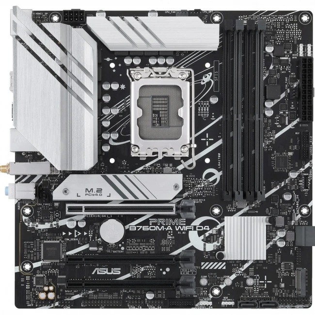 Материнская плата Asus PRIME B760M-A WIFI D4 90MB1CX0-M1EAY0 Micro-ATX, LGA 1700