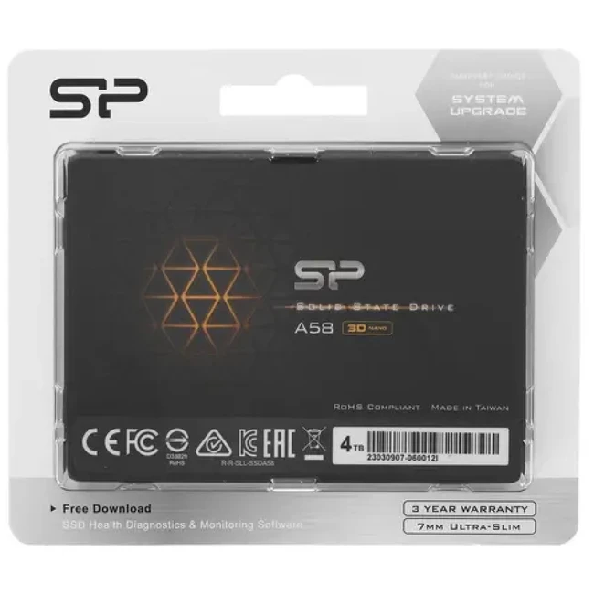 Внутренний жесткий диск Silicon Power Ace A58 SP004TBSS3A58A25 (SSD (твердотельные), 4 ТБ, 2.5 дюйма, SATA)