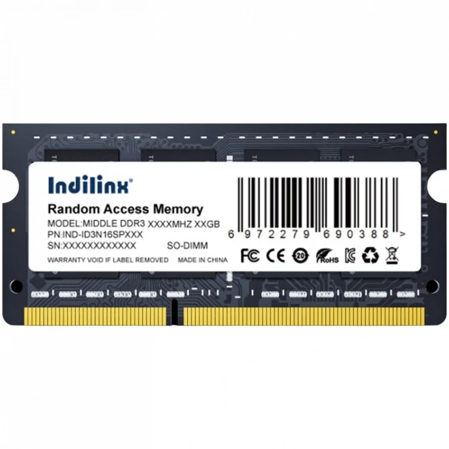 ОЗУ Indilinx IND-ID3N16SP04X (DIMM, DDR3, 4 Гб, 1600 МГц)