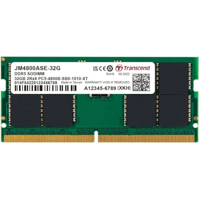 ОЗУ Transcend JM4800ASE-32G SO-DIMM, DDR5, 32 Гб, 4800 МГц