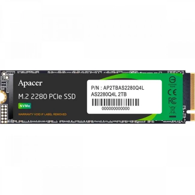 Жесткий диск Apacer AS2280Q4L AP2TBAS2280Q4L-1 SSD (твердотельные), 2 ТБ, M.2, PCIe
