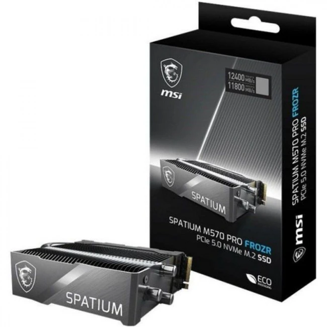 Внутренний жесткий диск MSI SPATIUM M570 PRO PCIe 5.0 NVMe M.2 2TB FROZR (SSD (твердотельные), 2 ТБ, M.2, PCIe)