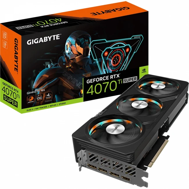 Видеокарта Gigabyte RTX4070Ti SUPER GAMING 16GB GV-N407TSGAMING-16GD (16 ГБ)