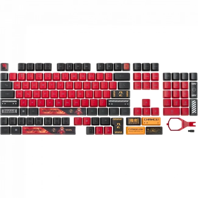 Аксессуар для ПК и Ноутбука Asus Комплект клавиш ASUS ROG Keycap Set For RX Switches EVA-02 Edition 90MP03J0-BRUA00 (Кейкапы)