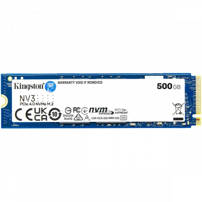 Внутренний жесткий диск Kingston NV3 SNV3S/500G (SSD (твердотельные), 500 ГБ, M.2, PCIe)