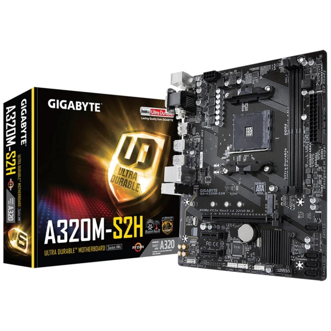 Материнская плата Gigabyte GA-A320M-S2H Micro-ATX, AMD AM4