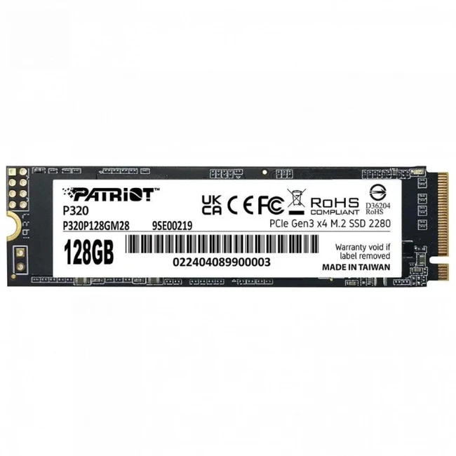 Внутренний накопитель Patriot 128GB P320 P320P128GM28 SSD (твердотельные), 120 ГБ, M.2, PCIe