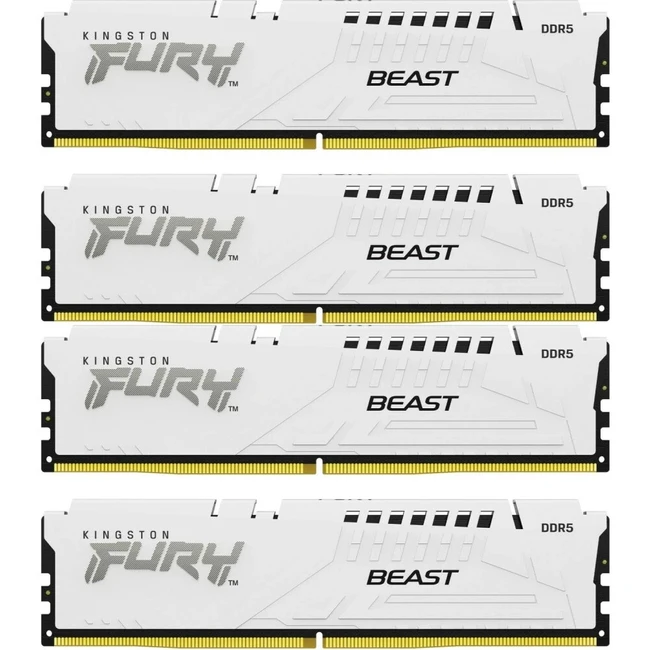ОЗУ Kingston FURY Beast White XMP KF560C40BWK4-64 DIMM, DDR5, 64 Гб (4 х 16 Гб), 6000 МГц