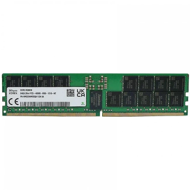 ОЗУ Hynix DDR5 64GB  RDIMM 4800MHz HMCG94MEBQA112N DIMM, DDR5, 64 Гб, 4800 МГц