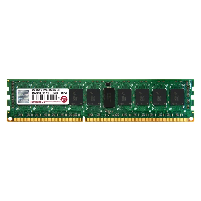 Серверная оперативная память ОЗУ Transcend 4GB DDR3 1600 TS512MKR72V6N (4 ГБ, DDR3)