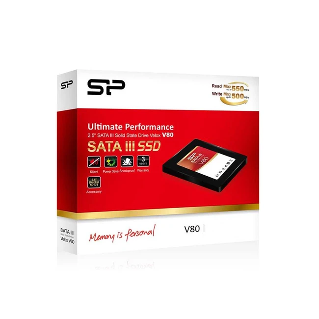 Внутренний жесткий диск Silicon Power V80 SP240GBSS3V80S25 (SSD (твердотельные), 240 ГБ, 2.5 дюйма, SATA)
