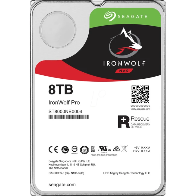 Внутренний жесткий диск Seagate IronWolf Pro ST8000NE0004 (HDD (классические), 8 ТБ, 3.5 дюйма, SATA)