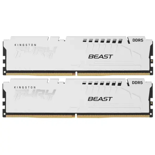 ОЗУ Kingston FURY Beast White KF556C40BWK4-128 (DIMM, DDR5, 128 Гб (4 х 32 Гб), 5600 МГц)