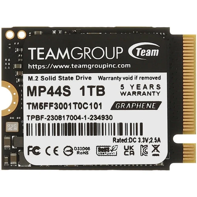 Внутренний жесткий диск Team Group MP44S TM5FF3001T0C101 (SSD (твердотельные), 1 ТБ, M.2, PCIe)