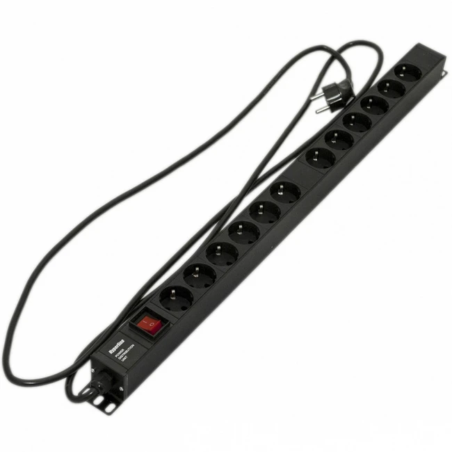 Распределитель питания Hyperline Сетевой фильтр SHE-12SH-S-2.5EU SHE-12SH-S-2.5EU||