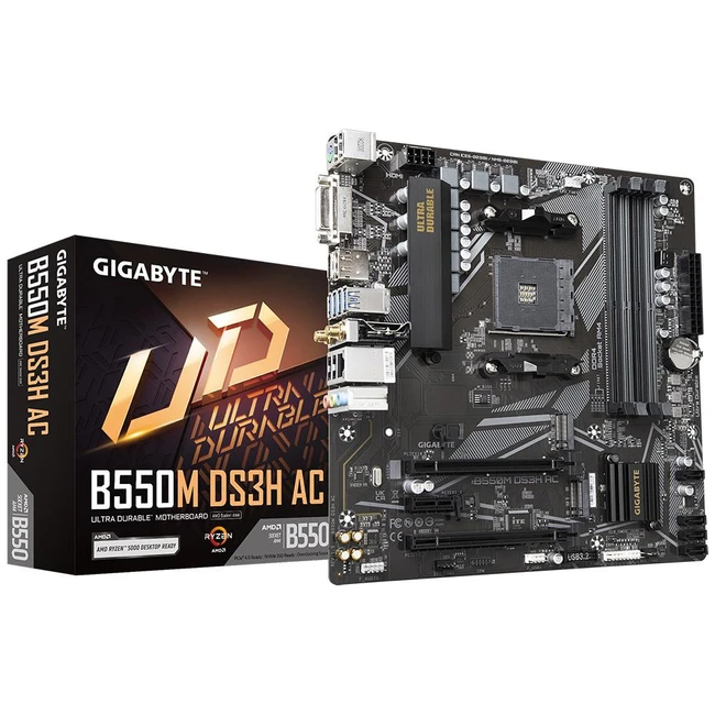 Материнская плата Gigabyte DS3H AC 1.5 B550M DS3H AC 1.5 (Micro-ATX, AMD AM4)