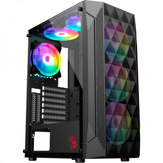 Корпус Bloody BD-CC107F черный BD-CC107F-BK (Игровые, Mid-Tower)