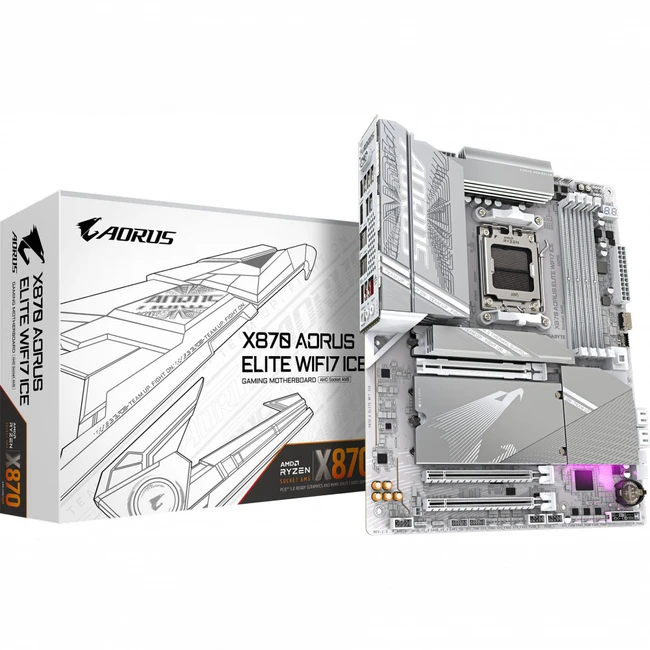 Материнская плата Gigabyte X870 A ELITE WF7 ICE 1.0 (ATX, AMD AM5)