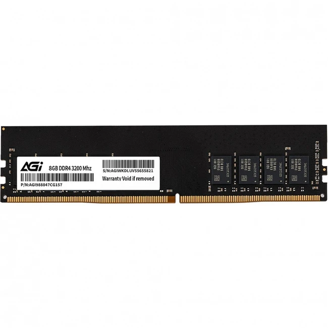 ОЗУ ELP Imaging AGI 8GB DDR4 3200 DIMM UD138 Non-ECC, BULK AGI320008UD138 bulk DIMM, DDR4, 8 Гб, 3200 МГц