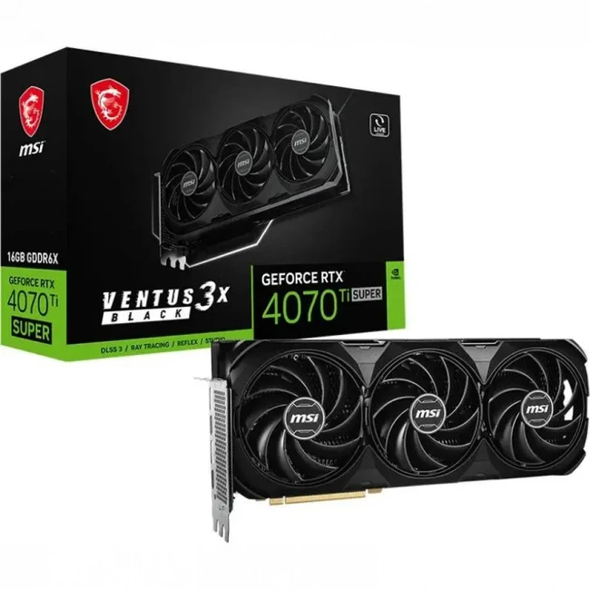 Видеокарта MSI RTX 4070 Ti SUPER 16GVENTUS 3XBL RTX 4070 TI SUPER16GVENTUS3XBL (16 ГБ)