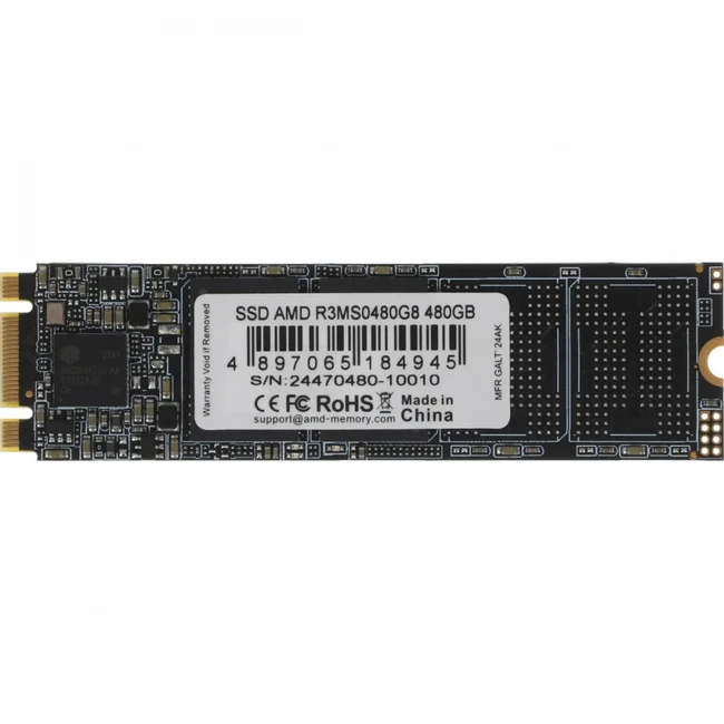 Внутренний накопитель AMD R3MS0480G8 SSD (твердотельные), 480 ГБ, M.2, SATA