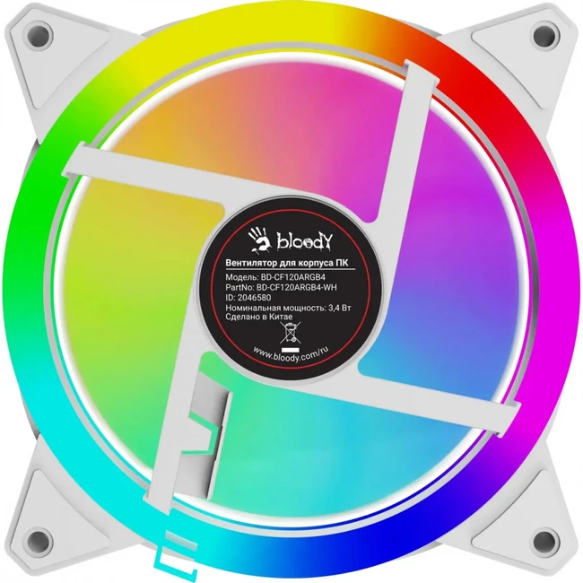 Охлаждение Bloody BD-CF120ARGB4-WH (Для системного блока)