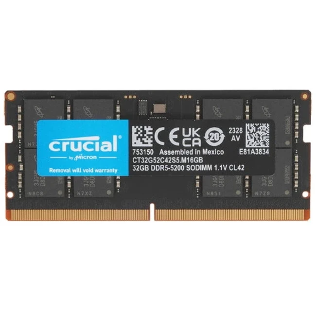ОЗУ Corsair CT32G52C42S5 (SO-DIMM, DDR5, 32 Гб, 5200 МГц)