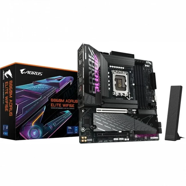 Материнская плата Gigabyte B860M AORUS ELITE WIFI6E B860M A ELITE WIFI6E Micro-ATX, LGA 1851