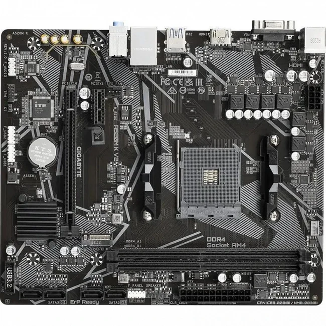 Материнская плата Gigabyte A520M K V2 A520M K V2 DDR4 1.1 (Mini-ATX, AMD AM4)