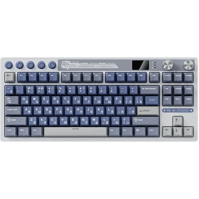 Клавиатура Royal Kludge RK M87 Ocean Blue (Cream switch) (Беспроводная, USB)