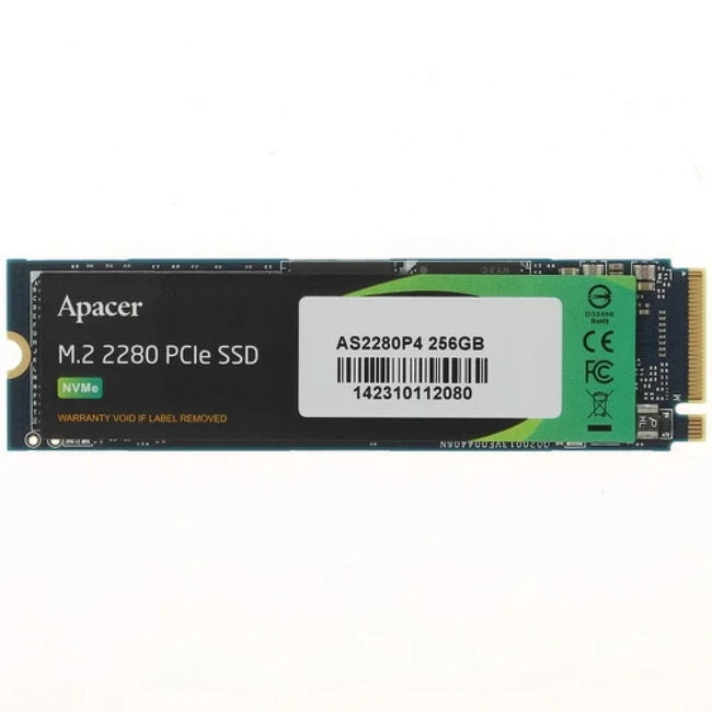 Внутренний накопитель Apacer AP256GAS2280Q4L-1 SSD (твердотельные), 256 ГБ, M.2, PCIe