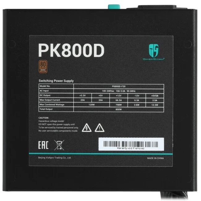 Блок питания GamerStorm PK800D R-PK800D-FA0B-WGEU 800 Вт