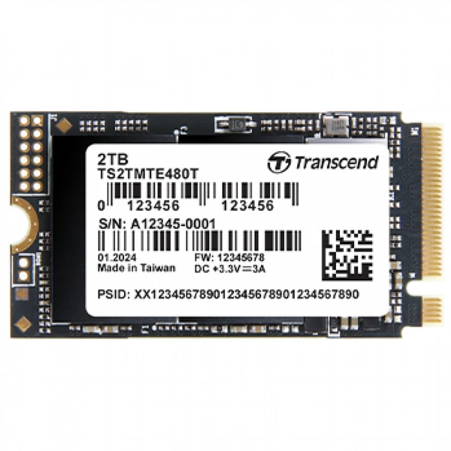 Внутренний жесткий диск Transcend TS256GMTE480T (SSD (твердотельные), 256 ГБ, M.2, PCIe)