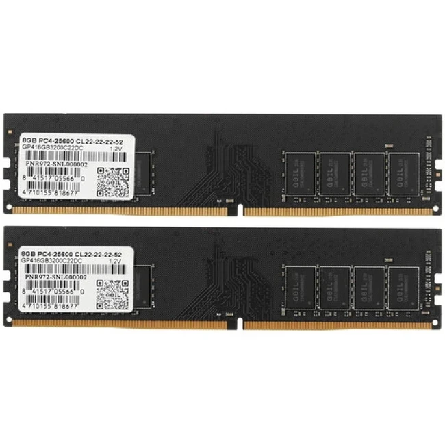 ОЗУ Geil PRISTINE GP416GB3200C22DC (DIMM, DDR4, 16 Гб (2 х 8 Гб), 3200 МГц)