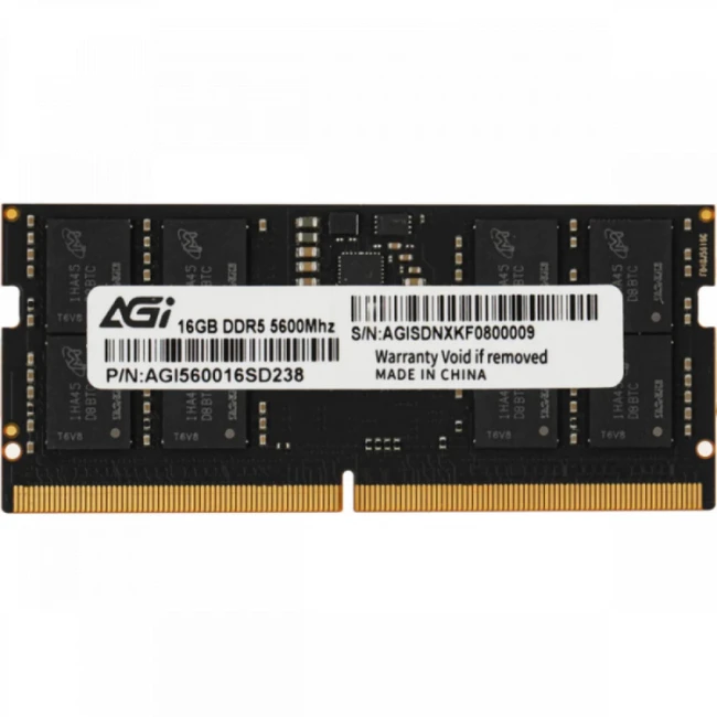 ОЗУ AGI AGI560016SD238-ST (SO-DIMM, DDR5, 16 Гб, 5600 МГц)