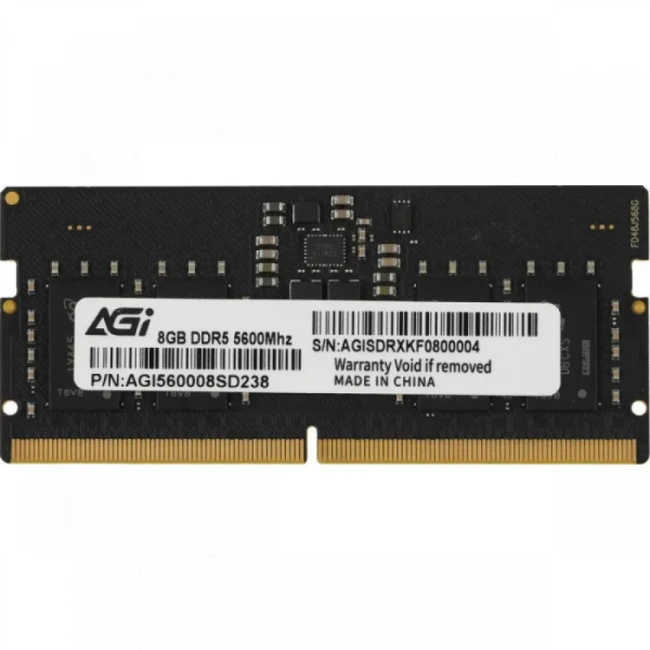 ОЗУ AGI AGI560008SD238-ST (SO-DIMM, DDR5, 8 Гб, 5600 МГц)