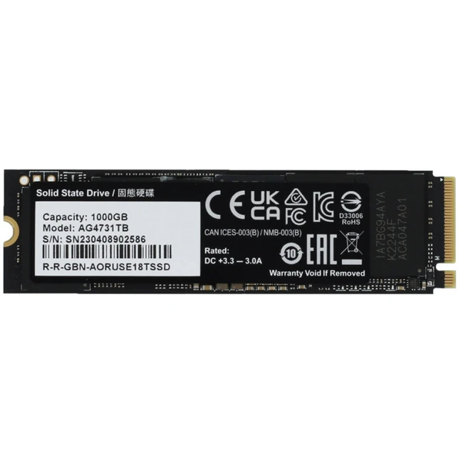 Внутренний накопитель Gigabyte AORUS 7300 AG4731TB N SSD (твердотельные), 1 ТБ, M.2, PCIe