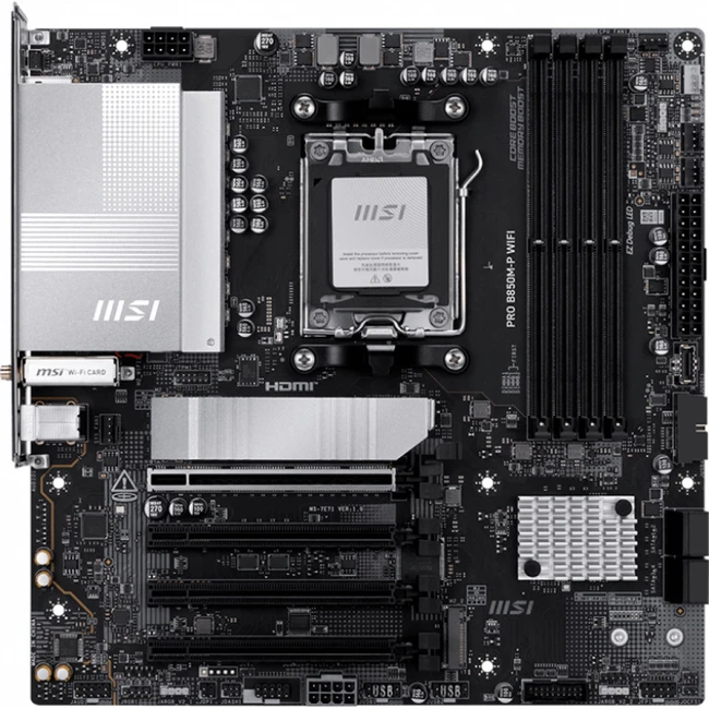 Материнская плата MSI PRO B850M-P WIFI Micro-ATX, AMD AM5