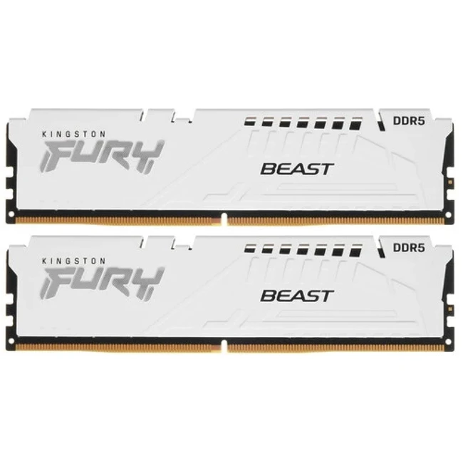 ОЗУ Kingston FURY Beast White KF552C36BWEK2-64 (DIMM, DDR5, 64 Гб (2 х 32 Гб), 5200 МГц)